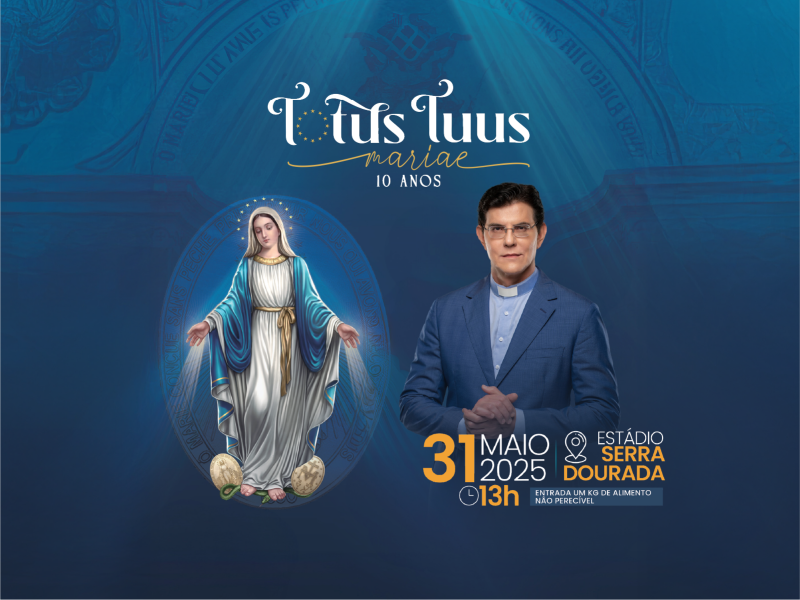 Evento Totus Tuus celebra 10 anos e recebe imagem de Nossa Senhora das Graças vinda da França