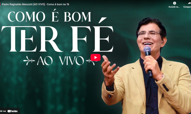 Dois novos clipes ao vivo: Padre Reginaldo Manzotti emociona com “Pelas Mãos de Maria” e “Como É Bom Ter Fé”