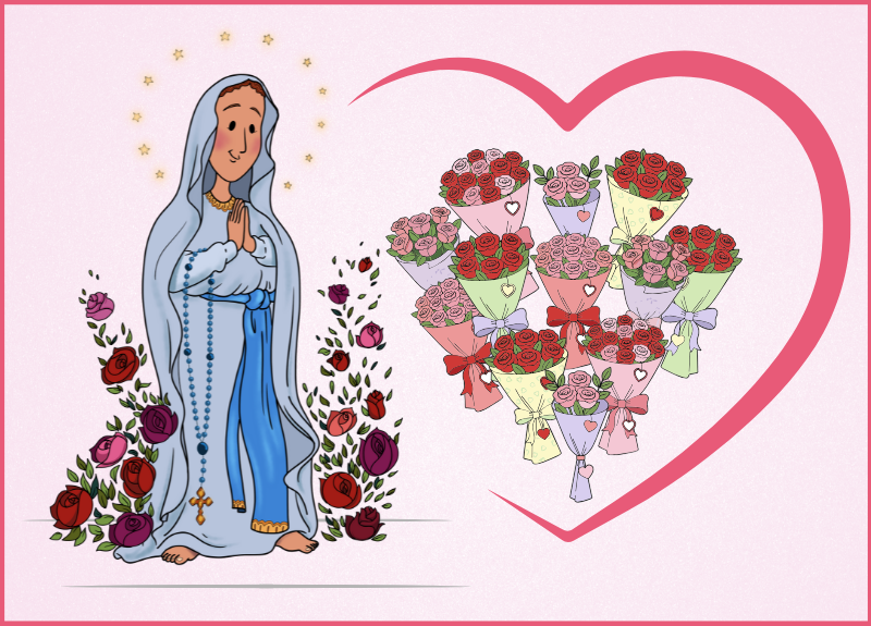 Um buquê de rosas pra Maria